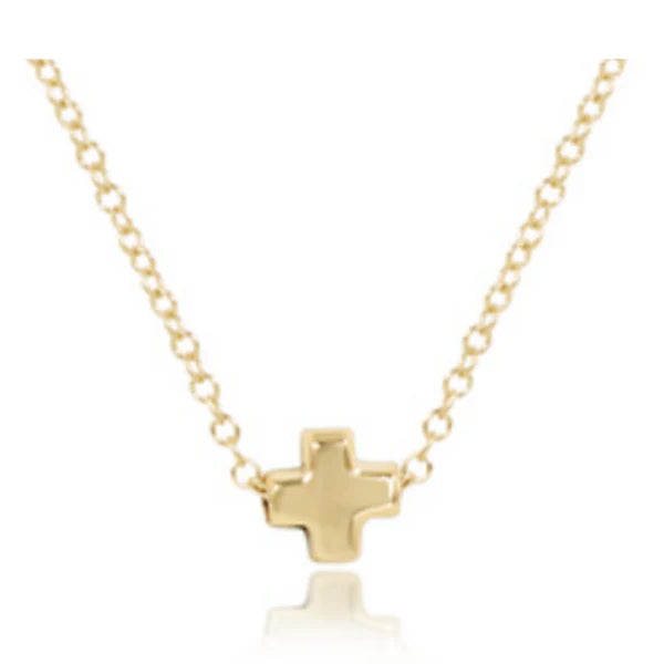 Enewton Egirl 14" Necklace Gold - Signature Cross Small Gold