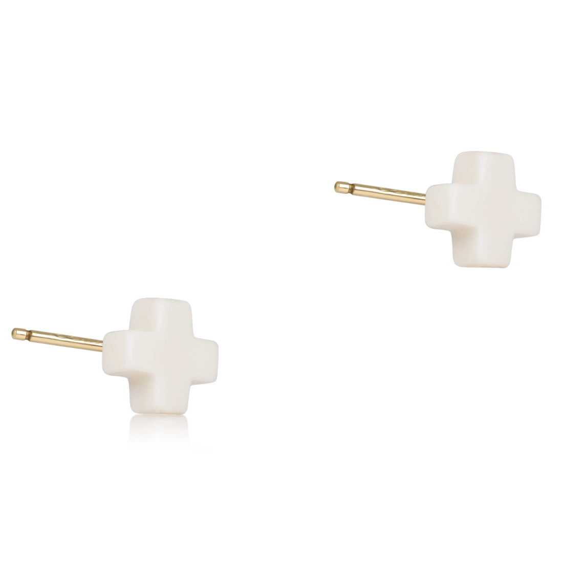 Enewton Signature Cross Stud - Off-White