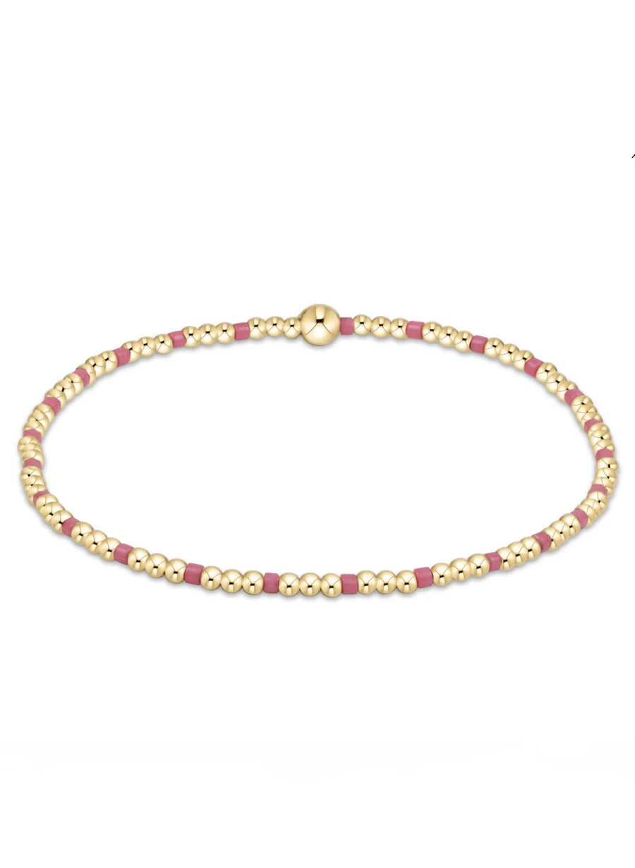 Enewton Egirl Hope Sincerity Pattern 2mm Bead Bracelet - Bright Pink