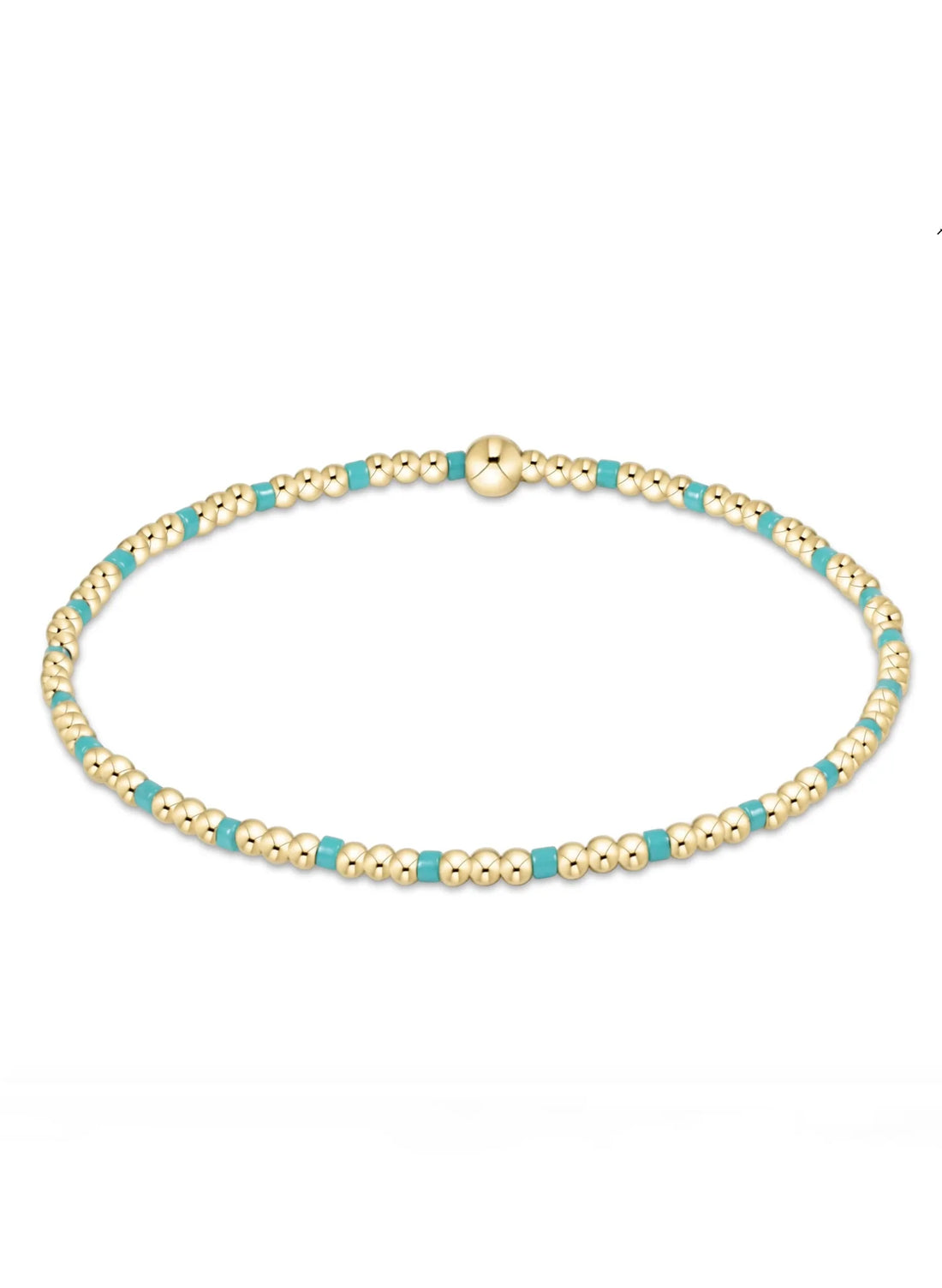 Enewton Egirl Hope Sincerity Pattern 2mm Bead Bracelet - Turquoise