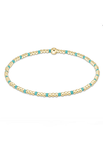 Enewton Egirl Hope Sincerity Pattern 2mm Bead Bracelet - Turquoise