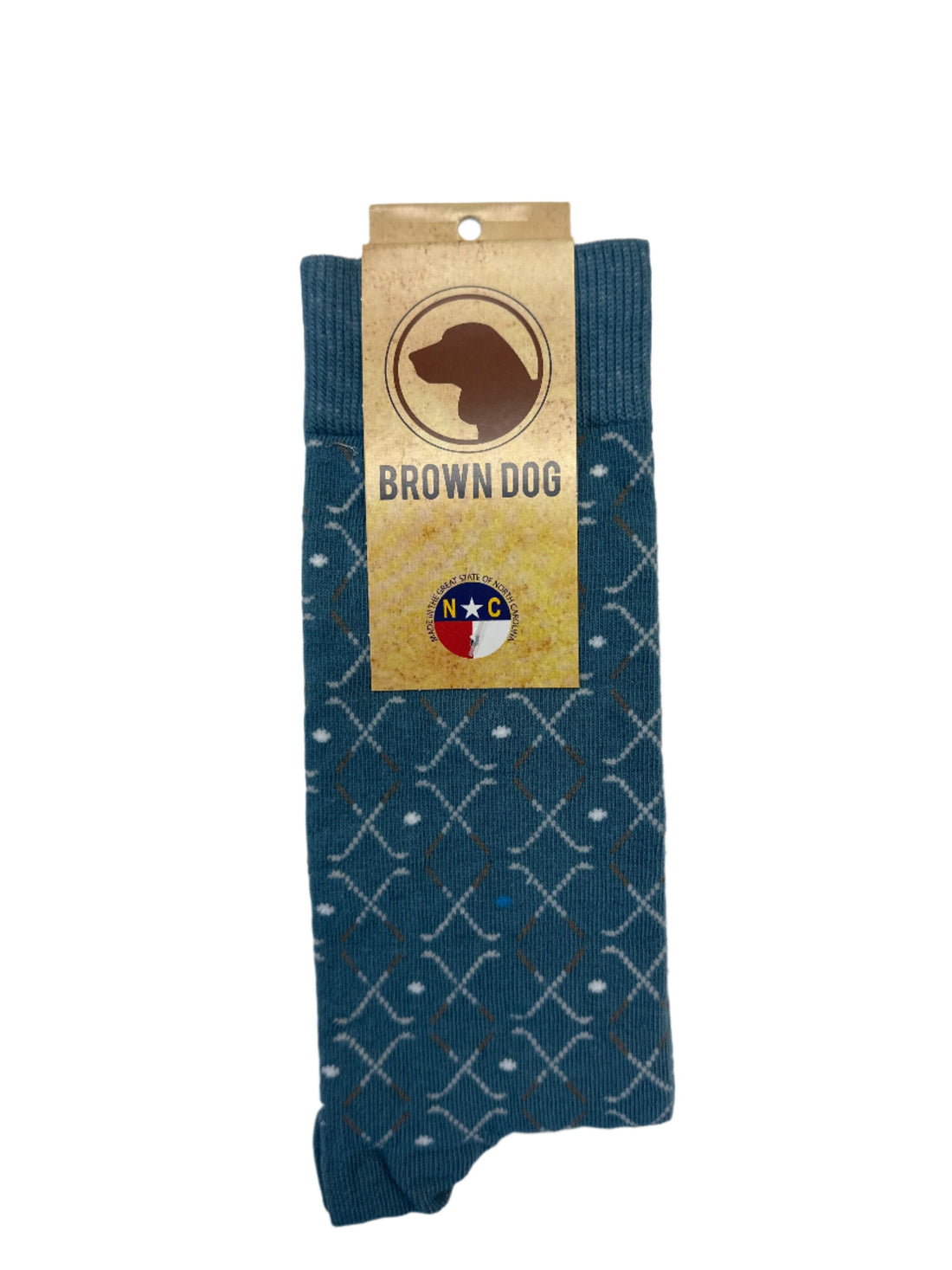 Brown Dog Golf Stone Blue Socks