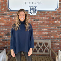 MerSea Catalina Turtleneck Tee - Navy