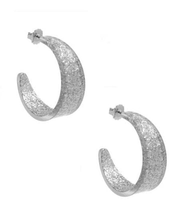 Zenzii Chunky Acrylic Earrings - Silver