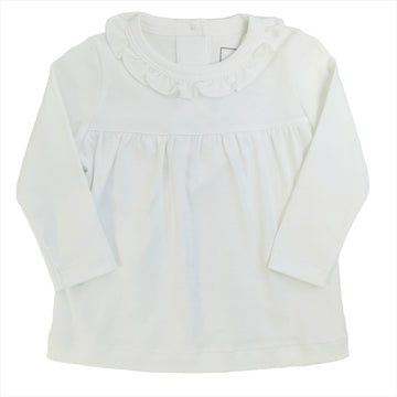 L+H Girls White Long Sleeve Knit Tunic Top