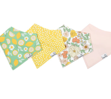 Copper Pearl Baby Bandana Bib Set - Lemon