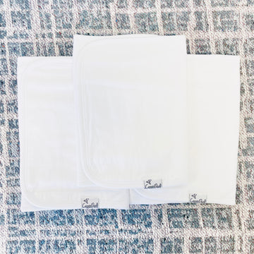 Copper Pearl Burp Cloth Set-White