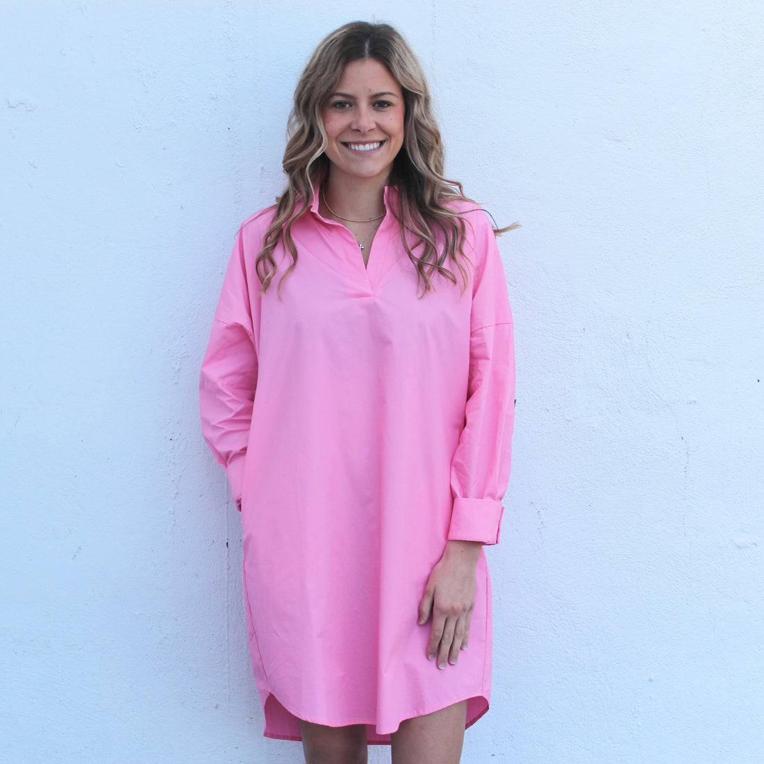 Caryn Lawn Preppy Star Dress Pink Caryn Lawn Preppy Star Dress Pink
