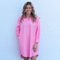 Caryn Lawn Preppy Star Dress Pink