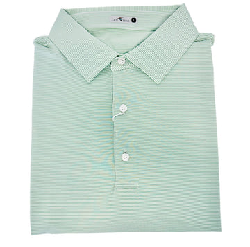 GenTeal Club Pinstripe Performance Polo - Aspen