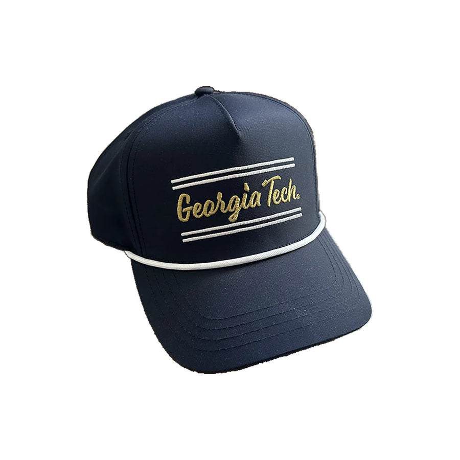 Peach State Pride Georgia Tech Script 5 Panel Performance Hat ...