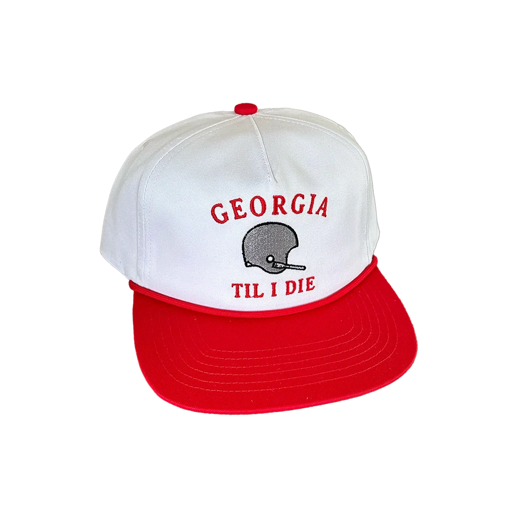 Georgia Til I Die 84 Cotton Hat Red & White