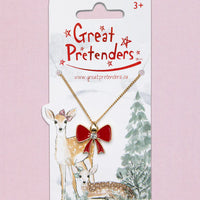 Great Pretenders Holiday Bow Necklace