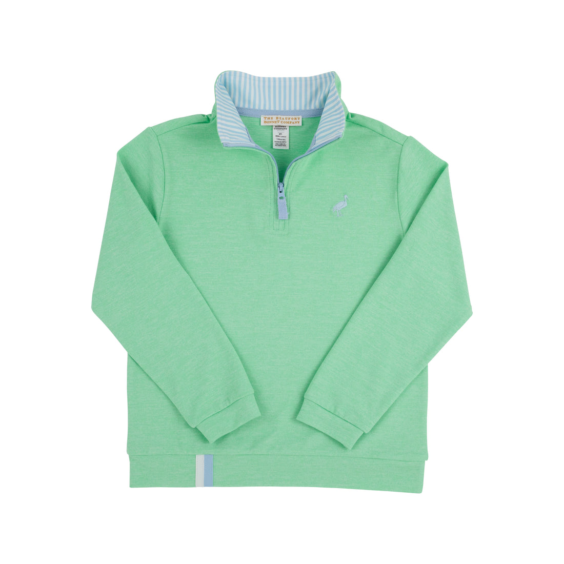 Beaufort Bonnet Prepletic Hayword Half Zip - Grace Bay Green/Beale St. Blue Stripe