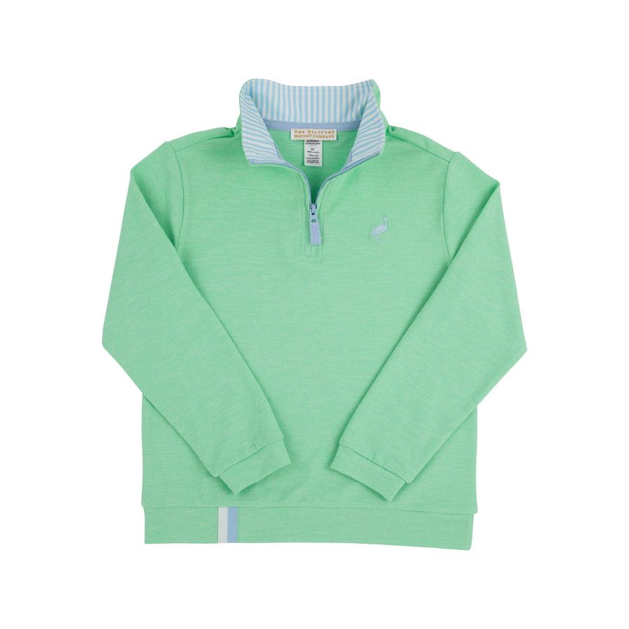 Beaufort Bonnet Prepletic Hayword Half Zip - Grace Bay Green/Beale St. Blue Stripe