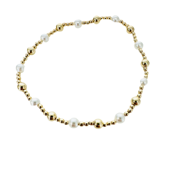 Enewton Classic Gold Sincerity Pattern 4mm Bead Bracelet - Pearl