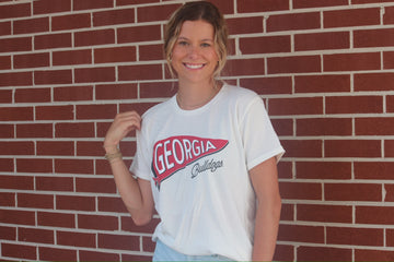 Georgia Pennant Wave w Bows Short Sleeve Boyfriend Tee