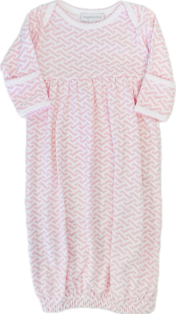 Magnolia Baby Pink Criss Cross Gathered Gown