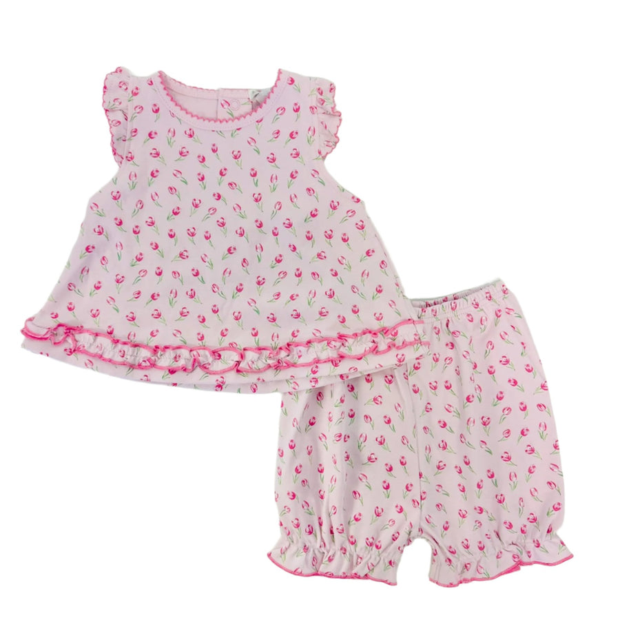 Kissy Kissy Pink Tulip Blossoms Sunsuit Set