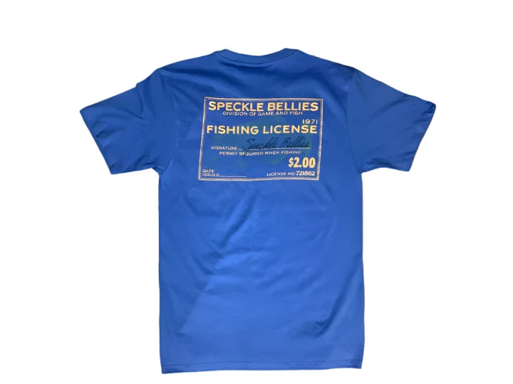 Speckle Bellies Fish License Pocket S/S Tee