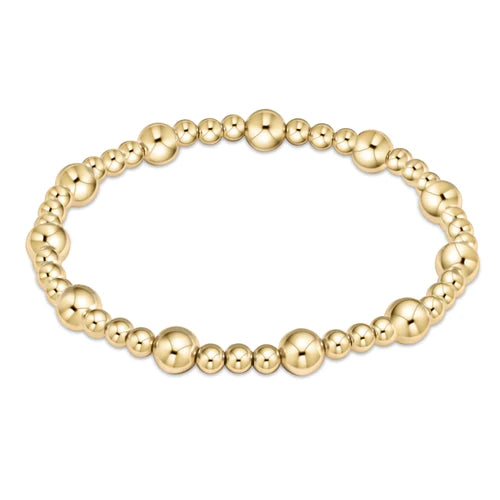 Enewton Extends Classic Sincerity Pattern 6mm Bead Bracelet Gold