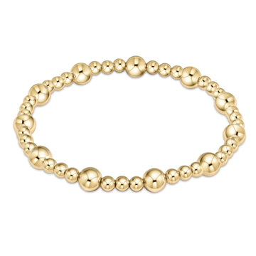 Enewton Extends Classic Sincerity Pattern 6mm Bead Bracelet Gold