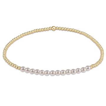 Enewton Gold bliss 2mm bead bracelet - pearl