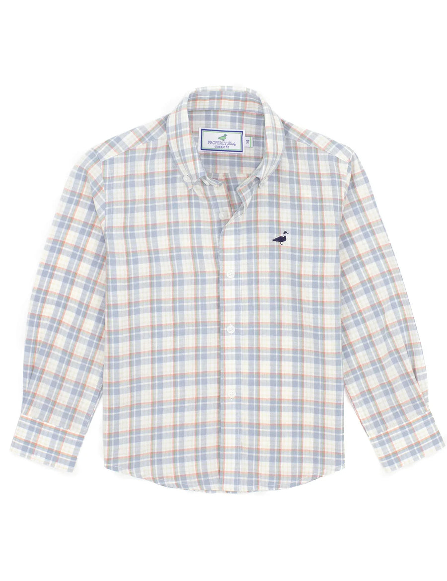 Properly Tied Boys Seasonal Sportshirt Prairie Sky