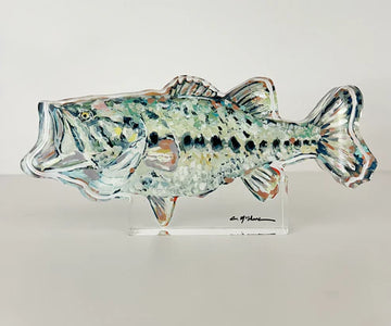 Chelsea McShane "Gone Fishin" bass acrylic