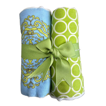 3 Marthas 2 Fabric Burp Pad Set- Pear