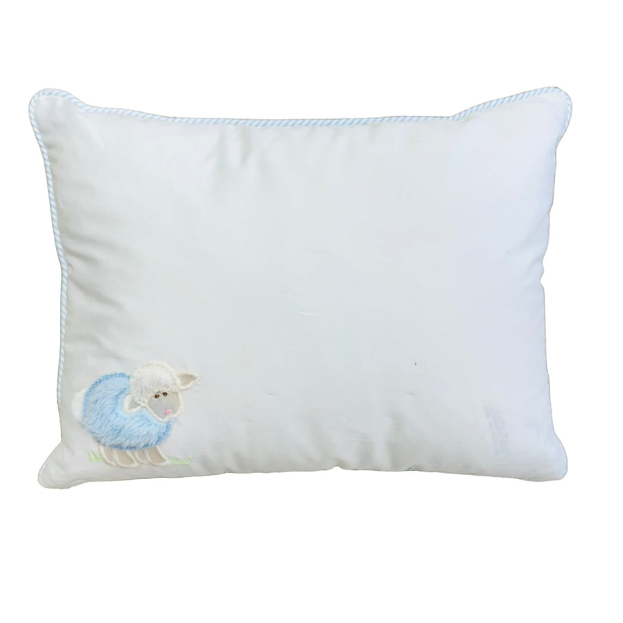 3 Marthas Blue Lamb Decorative Baby Pillow