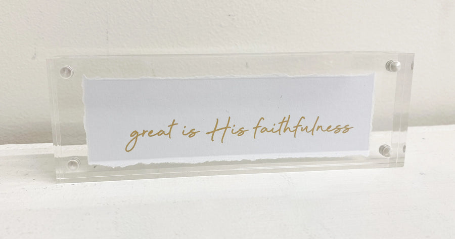 Eva Belle Acrylic Frames 2x6 Faithfulness