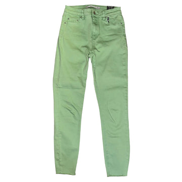 Tractr Jeans- High Rise Crop - Smoked Green