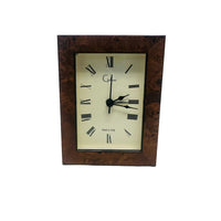 Galassi Chestnut Burl Desk Clock