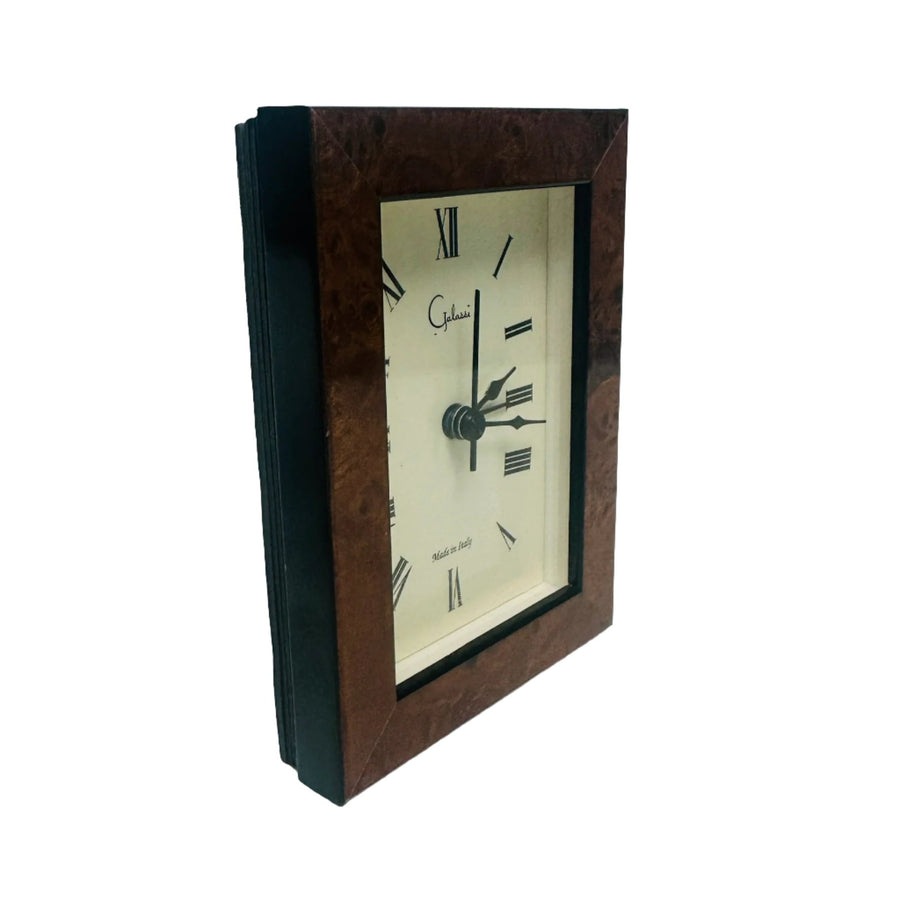 Galassi Chestnut Burl Desk Clock