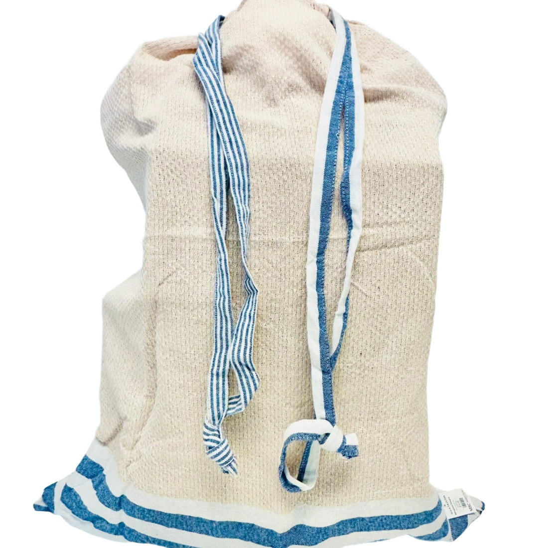 Laundry Bag-Taupe/Navy