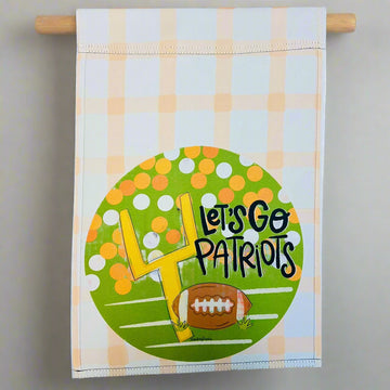 Doodles by Rebekah Let's go Patriots Garden Flag