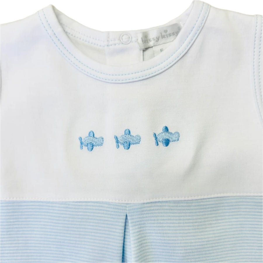 Kissy Kissy Airplane Blue Stripe Playsuit