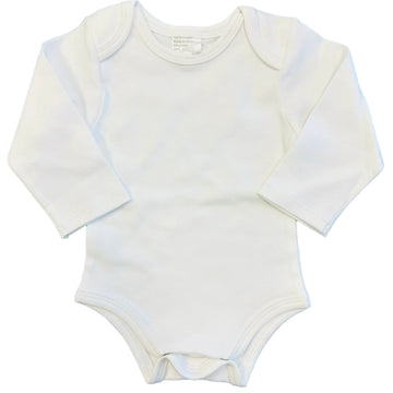 Oriental White Long Sleeve Onesie