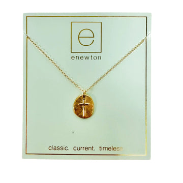 Enewton 16" Necklace Gold Inspire Small Cross Charm