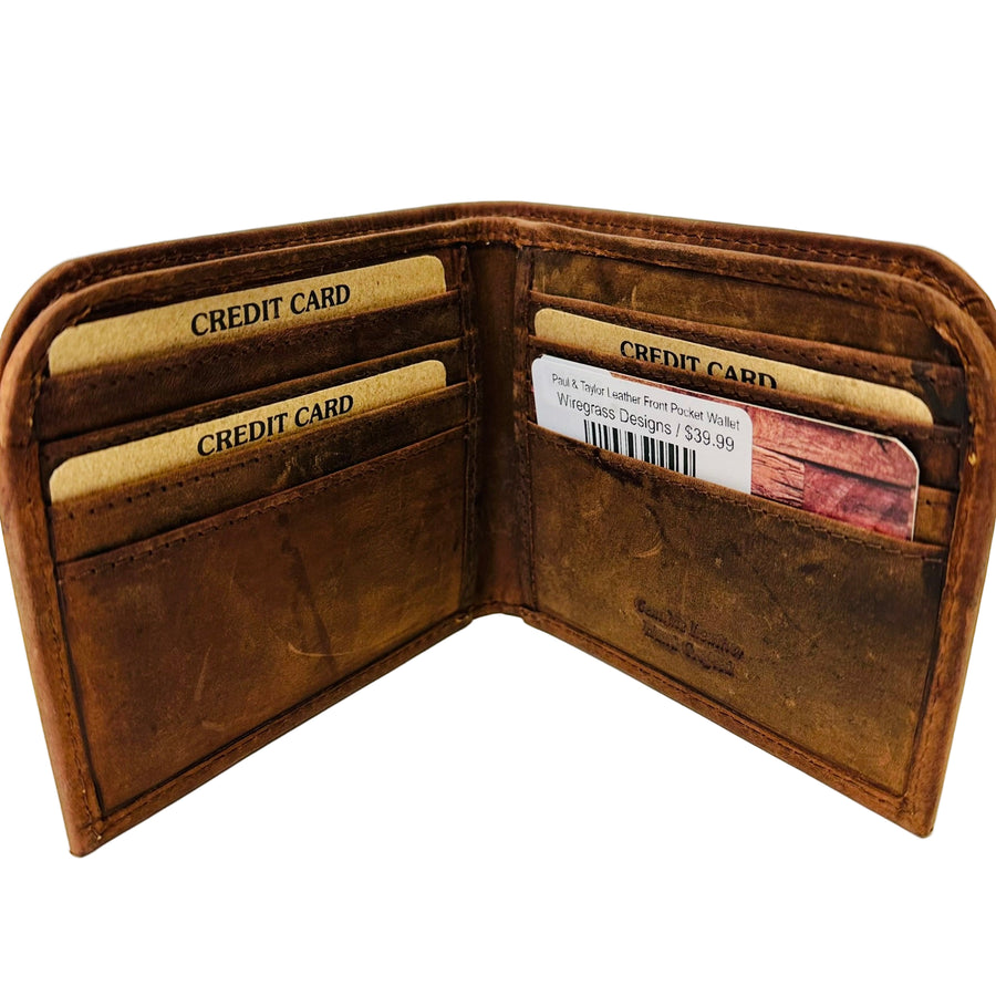 Paul & Taylor Leather Front Pocket Wallet