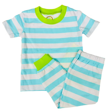 Blanks Boutique Aqua Stripe Pajamas