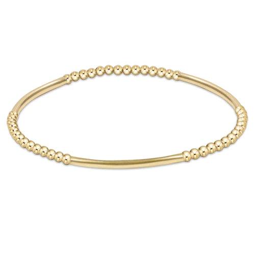 ENewton Bliss Bar Gold Pattern 2.5mm Bead Bracelet - Gold