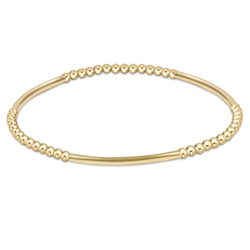 Enewton Bliss Bar Gold Pattern 2.5mm Bead Bracelet - Gold