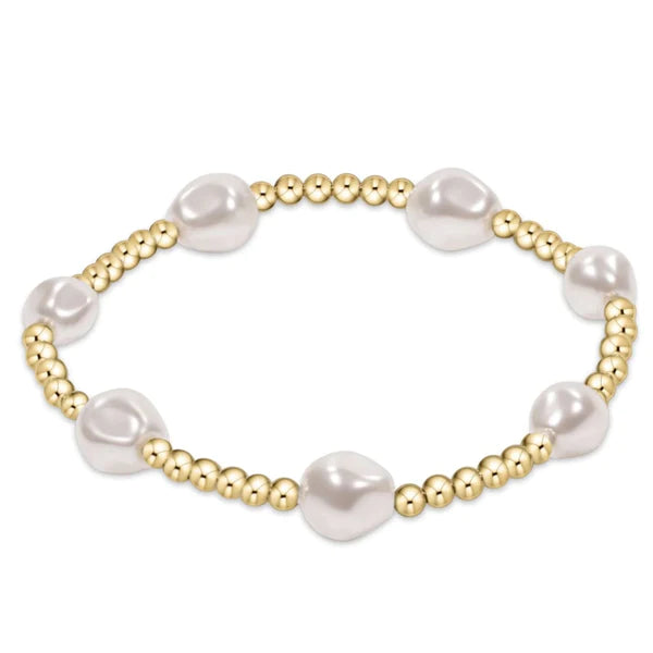 Enewton Extends-Admire Gold 3mm Bead Bracelet-Pearl