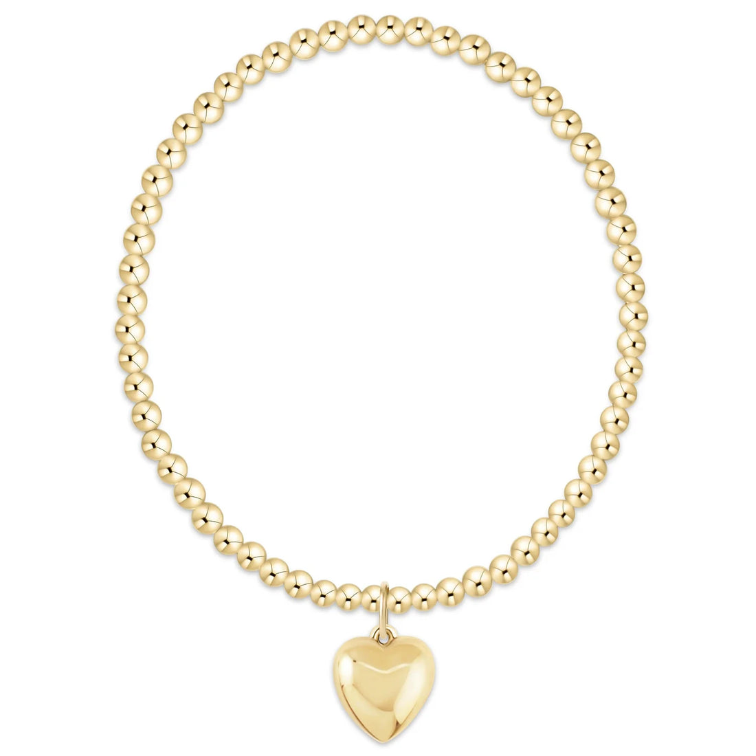 Enewton Classic Gold 3mm Bracelet - Love Plush Gold Charm