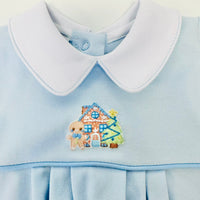Magnolia Baby Sweet Gingerbread Emb Collared Pleated Gown