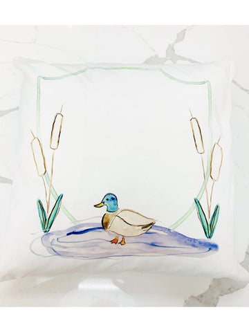 Over the Moon Mallard Crest Pillow 17"X17"