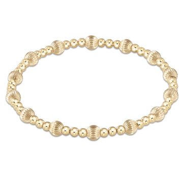 ENewton Dignity Sincerity Pattern 5mm Bead Bracelet Gold