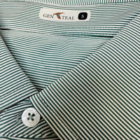 GenTeal Pine Club Pinstripe Performance Polo